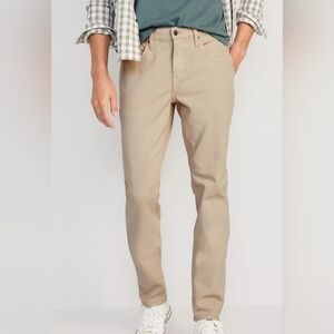 Old Navy Men's Khaki Athletic Taper 5-Pocket Pants Size 38x32